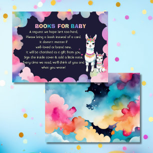 Carte D'accompagnement Cute Aquarelle Llama Mama Livres Mexicains Pour Bé