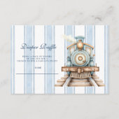 Carte D'accompagnement Cute aquarelle Train douche Diapper Raffle (Devant)