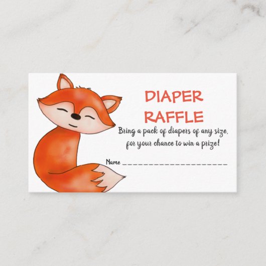 Carte D'accompagnement Cute Baby Fox | Fromage de couches | BABY SHOWER (Devant)