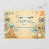 Carte D'accompagnement Cute Baby On Board Surf Diapper Raffle (Devant)