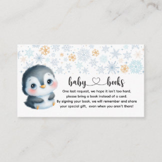 Carte D'accompagnement Cute Baby Penguin Demande de réservation