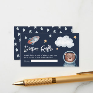 Carte D'accompagnement Cute Baby shower de l'espace animal Déchets Raffle