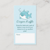 Carte D'accompagnement Cute Baby shower requin Kawaii Blue Diaper Raffle (Devant)
