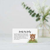 Carte D'accompagnement Cute Bear Safari Thème Baby shower Demande (Debout devant)