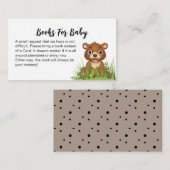 Carte D'accompagnement Cute Bear Safari Thème Baby shower Demande (Devant / Derrière)