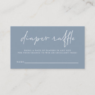 Carte D'accompagnement Cute Blue Boys Baby shower Diaper Raffle