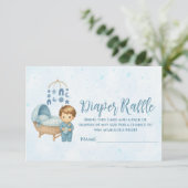 Carte D'accompagnement Cute Blue Mobile Lit bébé Lit bébé Lavette Raffin (Debout devant)