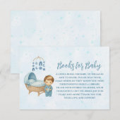 Carte D'accompagnement Cute Blue Mobile Lit bébé livres pour bébé (Devant / Derrière)