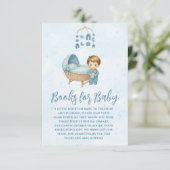 Carte D'accompagnement Cute Blue Mobile Lit bébé livres pour bébé (Debout devant)