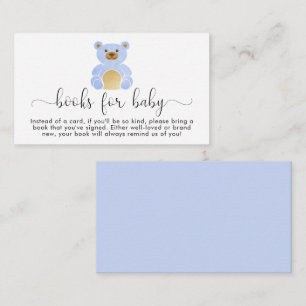 Carte D'accompagnement Cute Blue Teddy Bear Livres Pour Bébé Garçon Douch