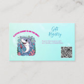 Carte D'accompagnement Cute Boba Shark Ocean Vibes QR Code Baby shower (Devant)