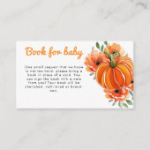 Carte D'accompagnement Cute Boho Floral Citrouille Baby shower Demande de (Devant)