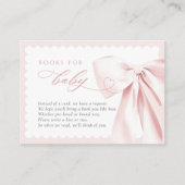 Carte D'accompagnement Cute Bow Books for Baby (Devant)