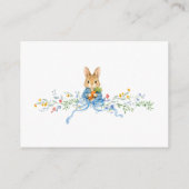 Carte D'accompagnement Cute Bunny Boy Floral Blue Bow Diaper Raffle (Dos)