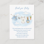 Carte D'accompagnement Cute Bunny Clothesline Baby Shower Book Request (Devant)