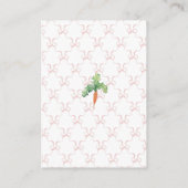 Carte D'accompagnement Cute Bunny Clothesline Baby Shower Book Request (Dos)