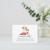 Carte D'accompagnement Cute Cat Autumn - Demande de livre pour Baby Showe (Debout devant)