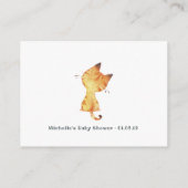Carte D'accompagnement Cute Cat Autumn - Demande de livre pour Baby Showe (Dos)