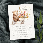 Carte D'accompagnement Cute Chic Teddy Floral Cart Livres Pour Baby showe
