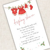 Carte D'accompagnement Cute Christmas Clothesline Display Baby Shower