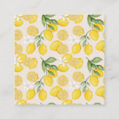 Carte D'accompagnement Cute Citron Citrus Fruit Été Déchets Raffin (Dos)