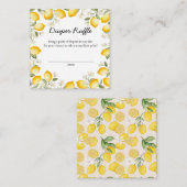 Carte D'accompagnement Cute Citron Citrus Fruit Été Déchets Raffin (Devant / Derrière)