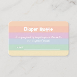 Carte D'accompagnement Cute Cloud Raindrops Baby shower Diaper Raffle