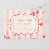 Carte D'accompagnement Cute Coquette cerise sur le dessus de bébé Diapper (Devant)