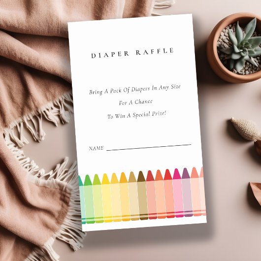 Carte D'accompagnement Cute Crayon Fun Rainbow Diaper Baby shower de cara