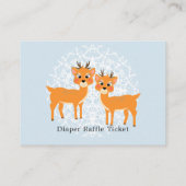 Carte D'accompagnement Cute Deer Hearts Hiver Baby shower Déchets Raffle (Dos)
