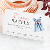 Carte D'accompagnement Cute Denim Blue Jean Diaper Raffle