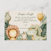 Carte D'accompagnement Cute Dino Jungle Diapper Raffle (Devant)