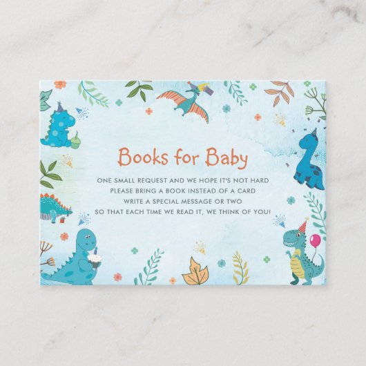 Carte D'accompagnement Cute Dinosaur 1er anniversaire (Devant)