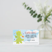 Carte D'accompagnement Cute dragon Baby shower Déchets Raffle (Debout devant)
