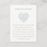 Cute Dusky Blue Floral Heart Livres pour Baby show