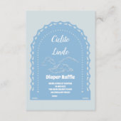 Carte D'accompagnement Cute Dusty Blue Cielito Lindo Diapper Raffle (Devant)