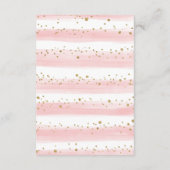 Carte D'accompagnement Cute Elephant Blush Gold Floral Livres pour bébé (Dos)