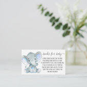 Carte D'accompagnement Cute Elephant Boy Book Demande de Baby shower (Debout devant)