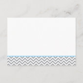 Carte D'accompagnement Cute Elephant Chevron Baby shower bleu clair Livre (Dos)