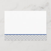 Carte D'accompagnement Cute Elephant Chevron Marine Blue Baby shower Book (Dos)