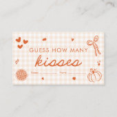 Carte D'accompagnement Cute Fall Cutie Pie Devinez Combien De Baisers Jeu (Devant)