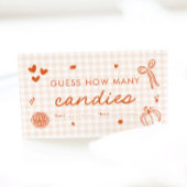 Carte D'accompagnement Cute Fall Cutie Pie Devinez Combien De Candies Jeu