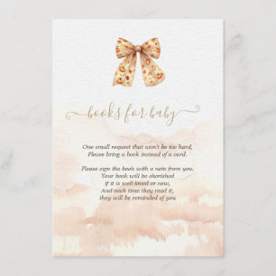 Carte D'accompagnement Cute Fall Pumpkins Bow Baby Shower