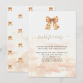 Carte D'accompagnement Cute Fall Pumpkins Bow Baby Shower  (Devant / Derrière)