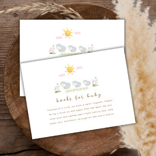 Carte D'accompagnement Cute Family Sheep Floral Livres Pour Baby shower
