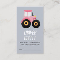 Cute Farm Girls Baby shower Déchets Raffle