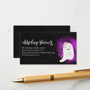 Carte D'accompagnement Cute Ghost Halloween Baby shower Écran Douche En