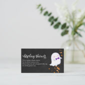 Carte D'accompagnement Cute Ghost Halloween Baby shower Écran Douche En (Debout devant)