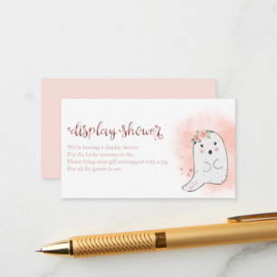 Carte D'accompagnement Cute Ghost Halloween Baby shower Écran Douche En