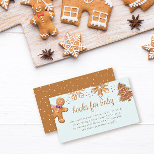 Carte D'accompagnement Cute Gingerbread Man Baby showers Livres Pour Bébé